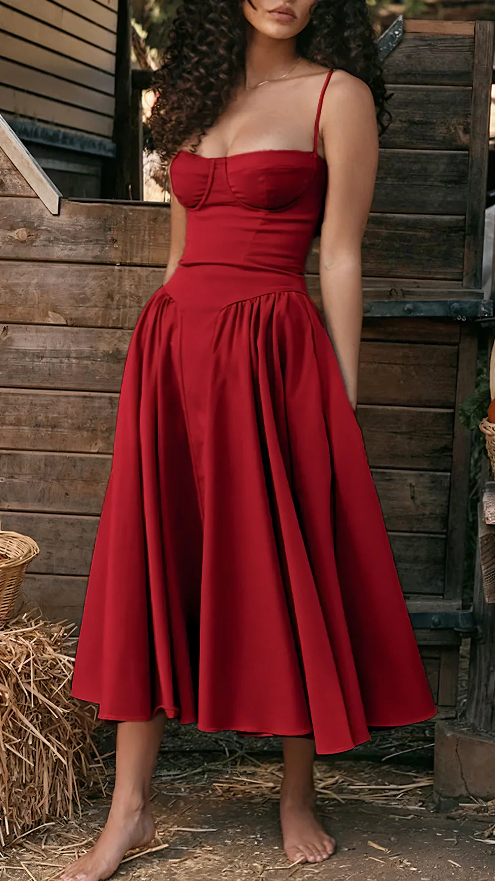 Aurelia™ Corset Midi Dress