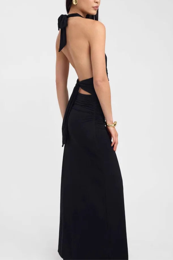 Valeria™ Sculpted Halter Maxi Dress