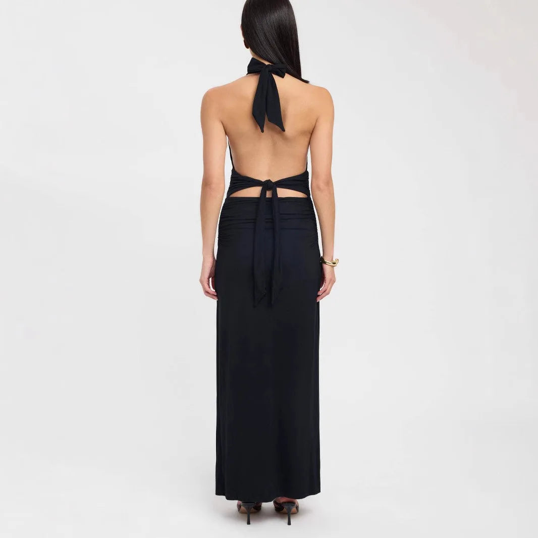 Valeria™ Sculpted Halter Maxi Dress