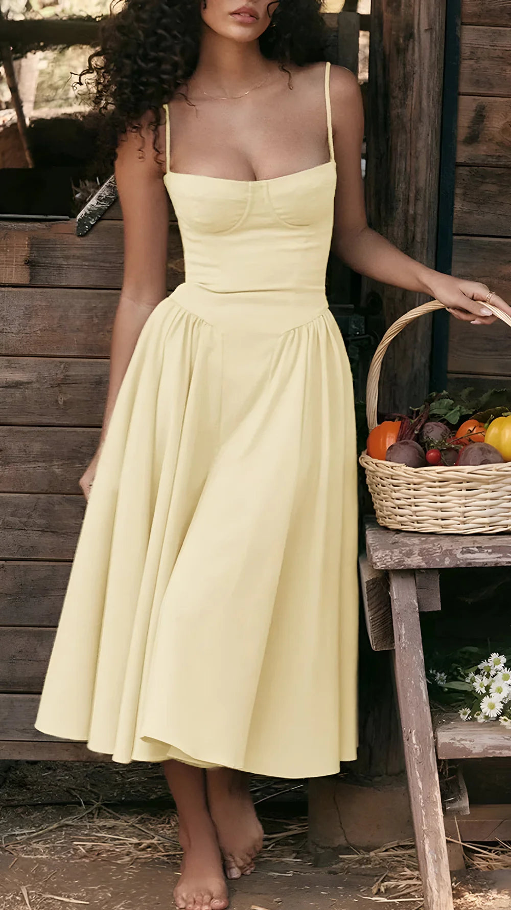 Aurelia™ Corset Midi Dress