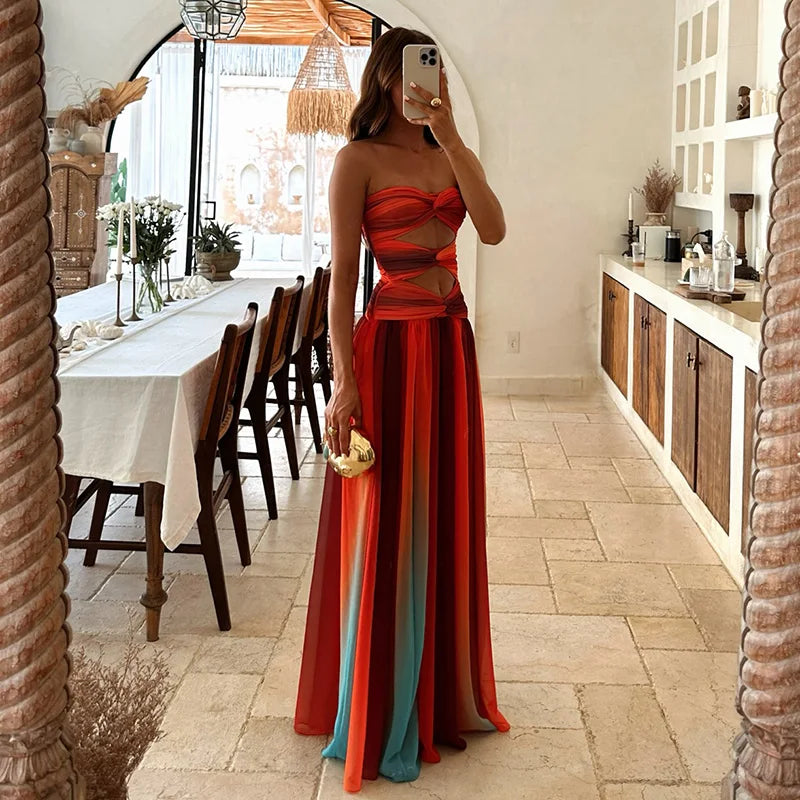 Solara™ Ombre Cut-Out Maxi Dress