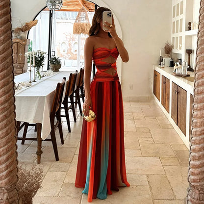 Solara™ Ombre Cut-Out Maxi Dress