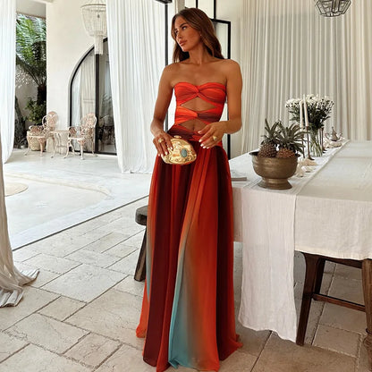 Solara™ Ombre Cut-Out Maxi Dress