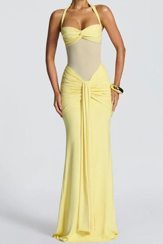 Aurora™ Mesh Detail Maxi Dress