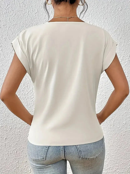 PureElegance™ Draped V-Neck Top