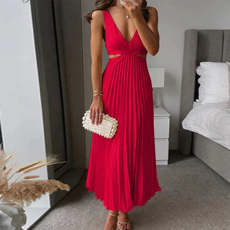 Aurelia™ Elegant Cut-Out Maxi Dress