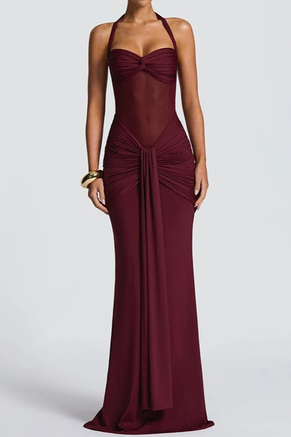 Aurora™ Mesh Detail Maxi Dress