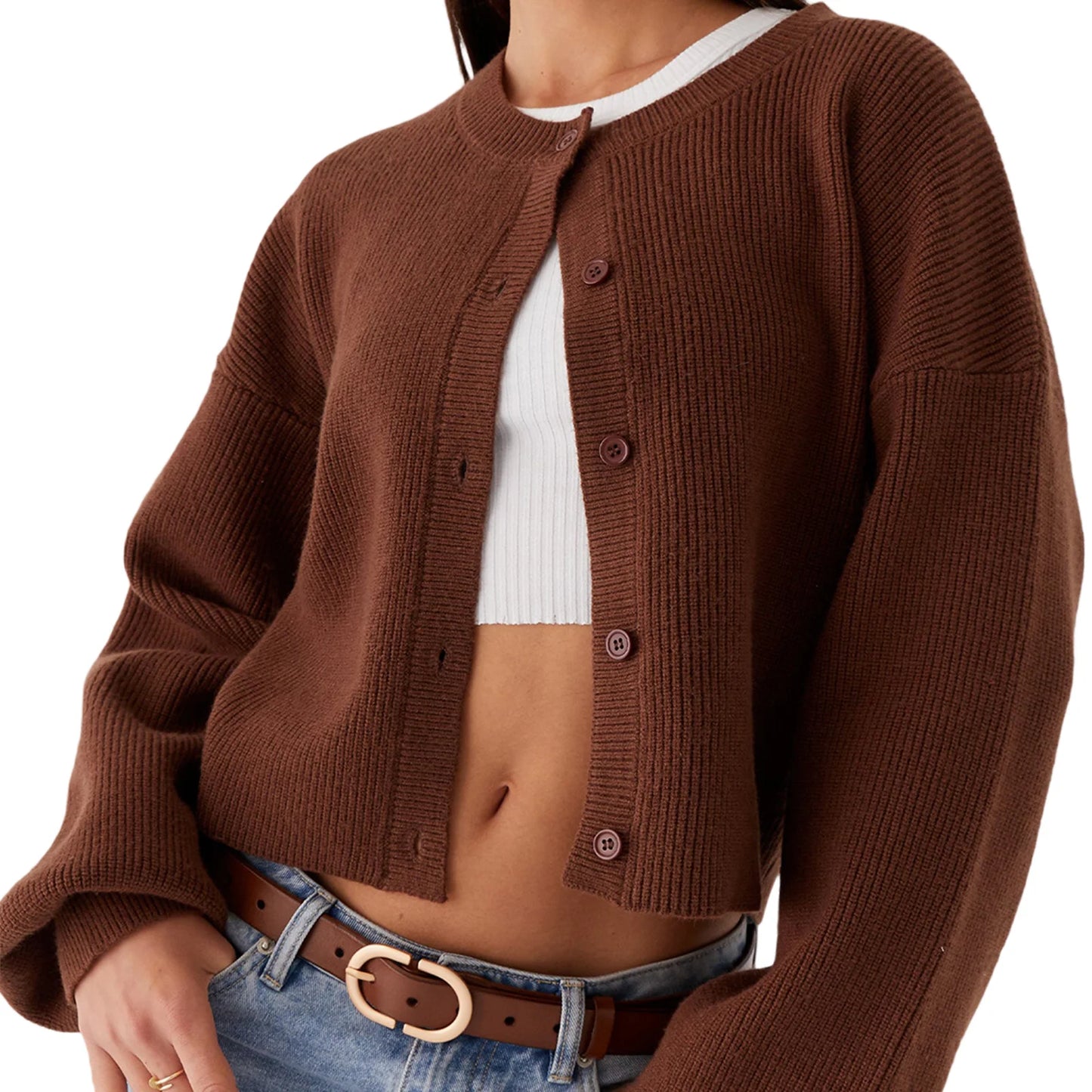 CozyChic™ Knitted Button Cardigan