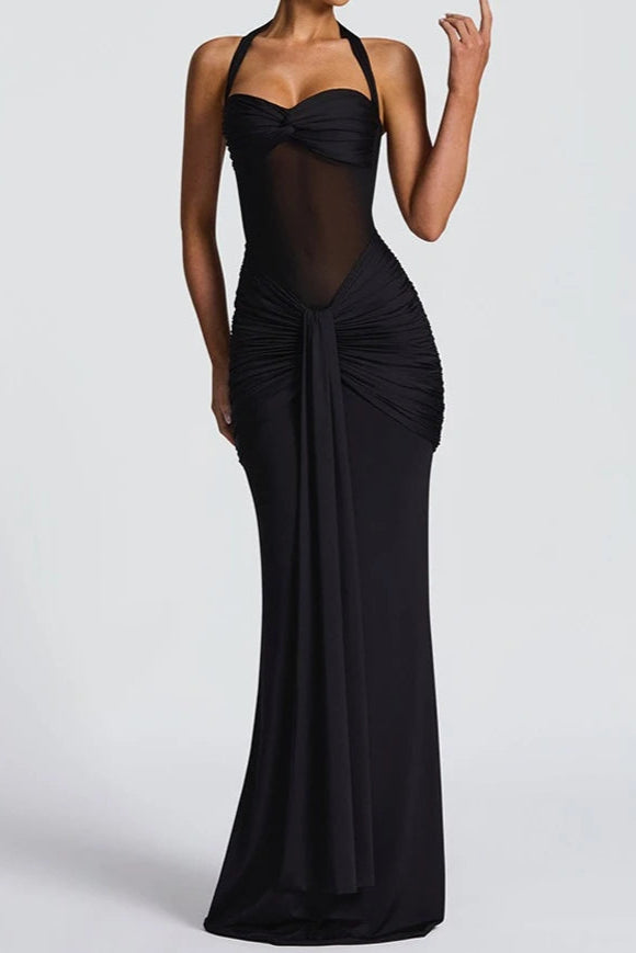 Aurora™ Mesh Detail Maxi Dress
