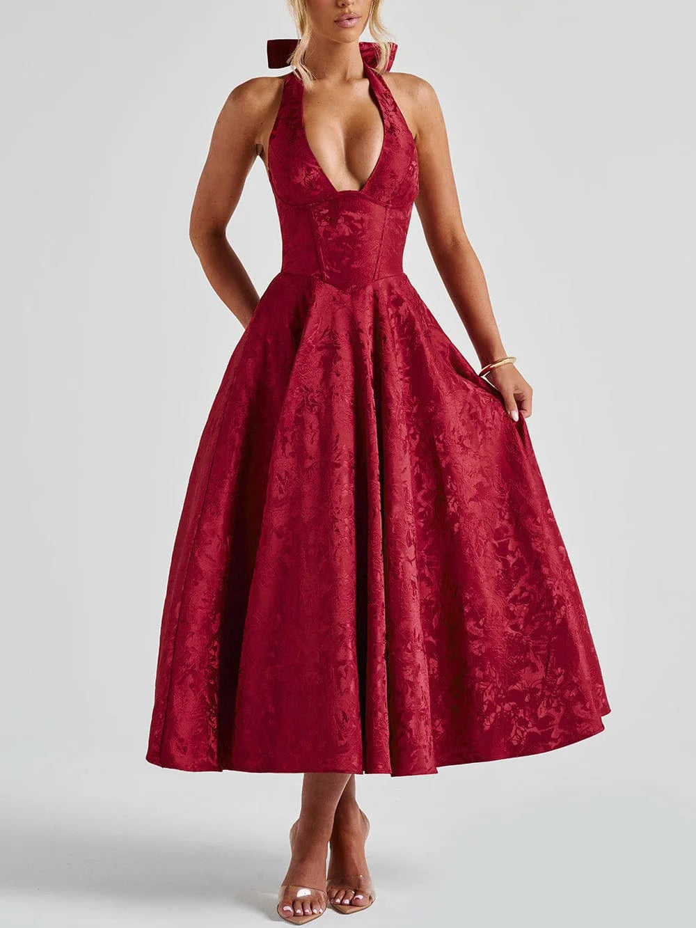 Bella Rosa™ Halter Midi Dress