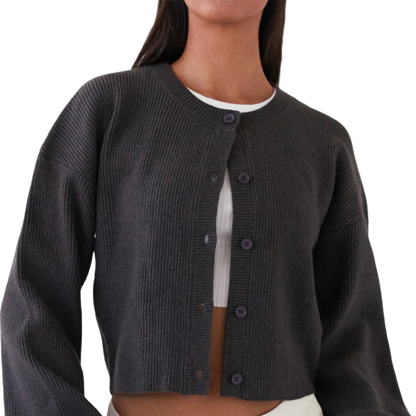 CozyChic™ Knitted Button Cardigan