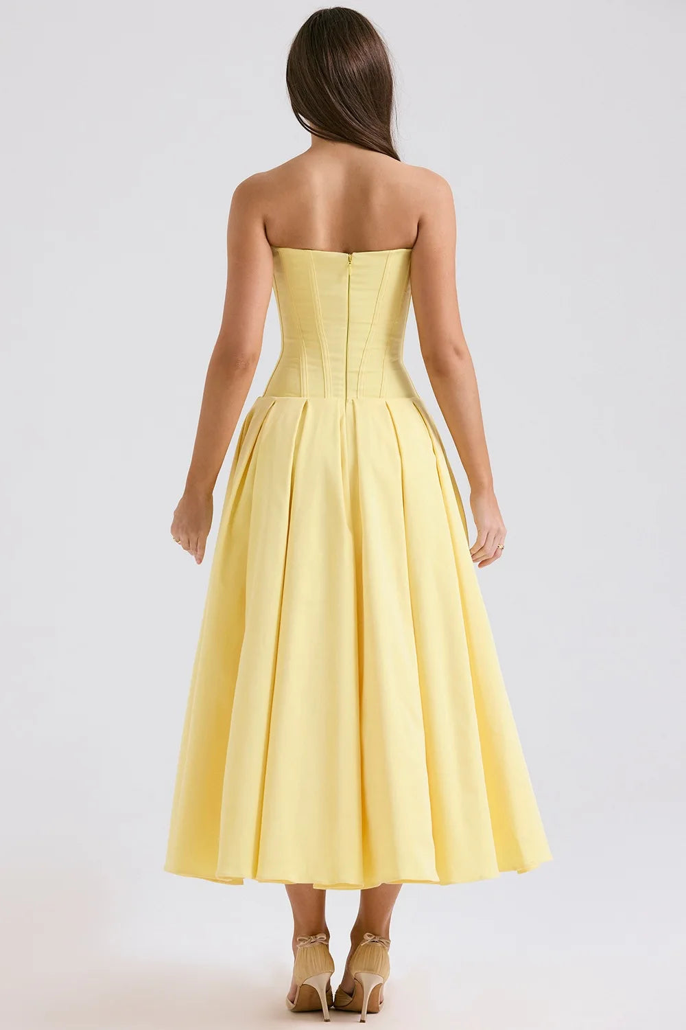 Élégance Corset Midi Dress