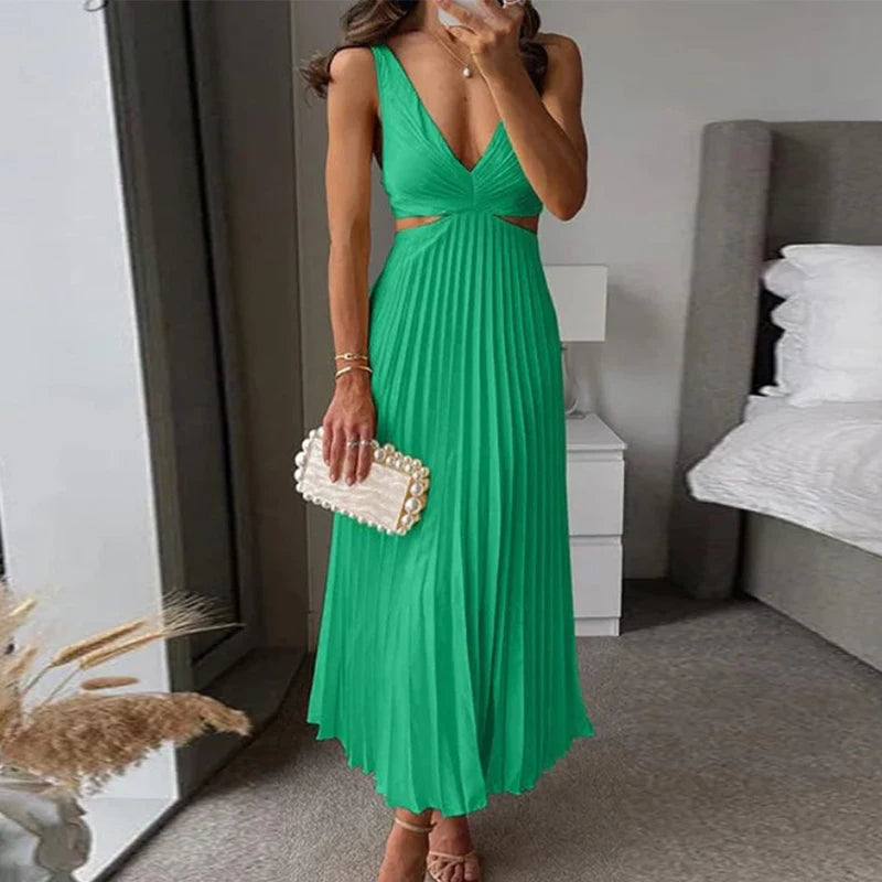 Aurelia™ Elegant Cut-Out Maxi Dress