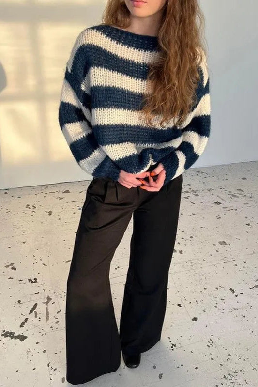 Striped Bliss™ Oversized Knit Sweater