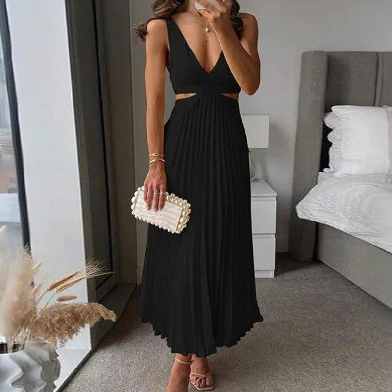 Aurelia™ Elegant Cut-Out Maxi Dress