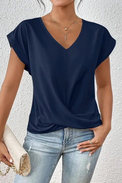 PureElegance™ Draped V-Neck Top