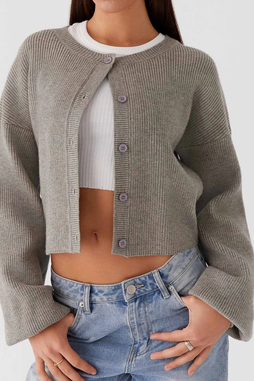 CozyChic™ Knitted Button Cardigan