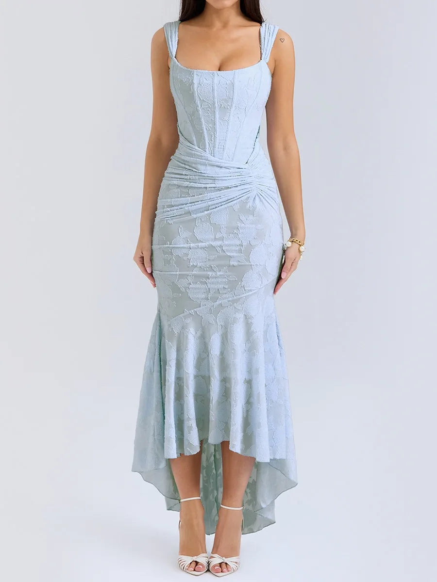 Celeste™ Lace Elegance Midi Dress