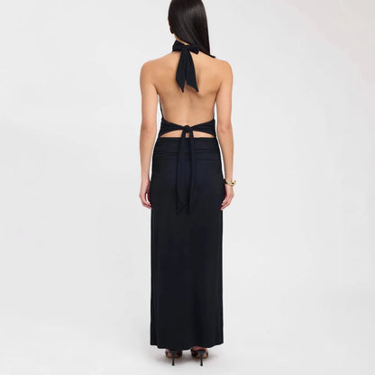 Valeria™ Sculpted Halter Maxi Dress
