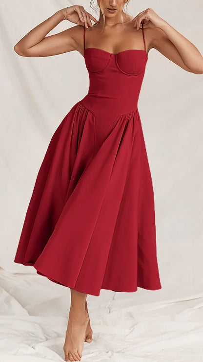 Aurelia™ Corset Midi Dress